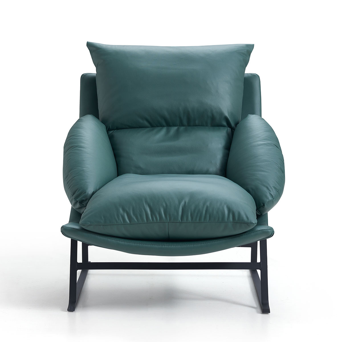 Whytlok Modern Green Leathaire Armchair - Image 2