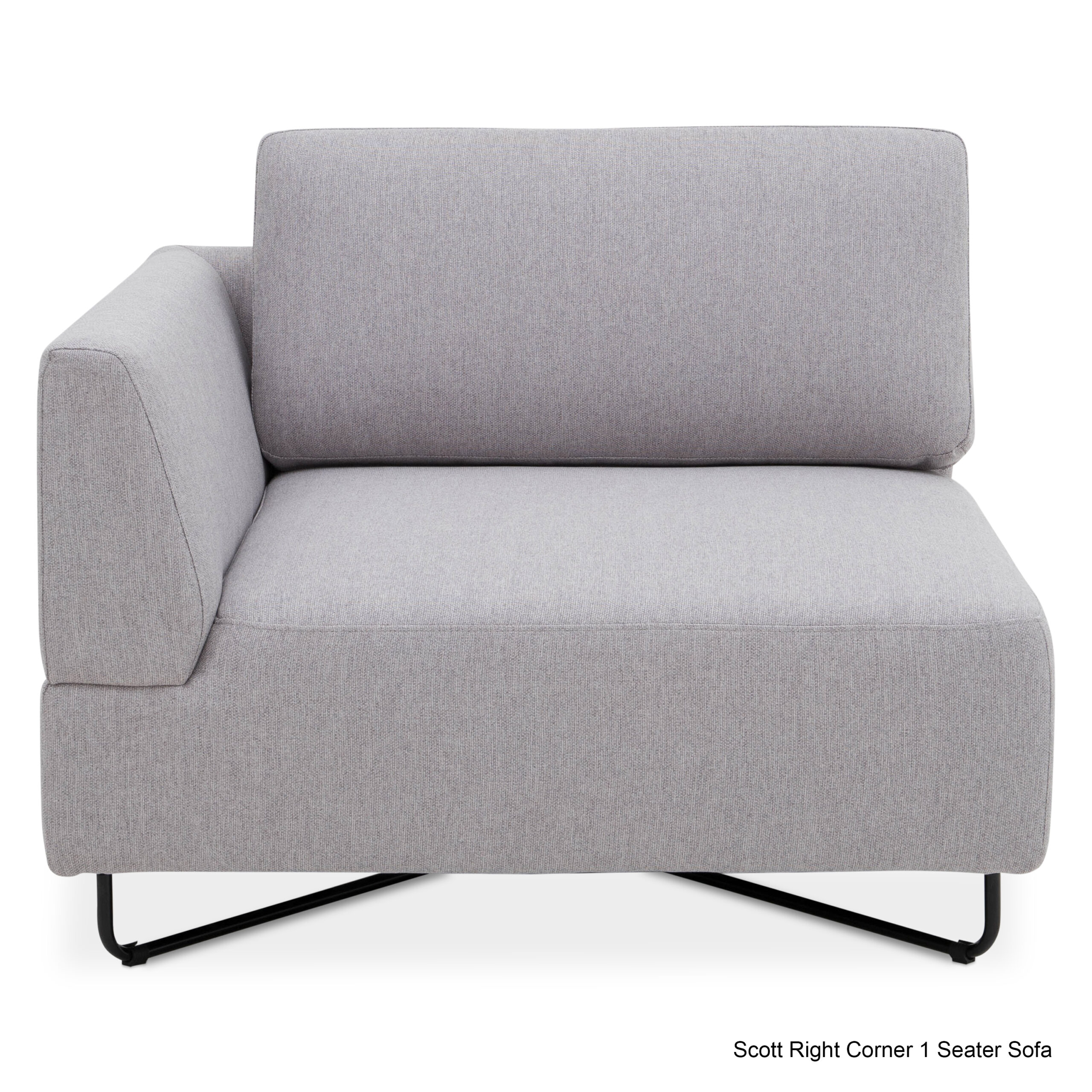 Scott 2-Seater Modular Sofa (Light Grey) - Image 2