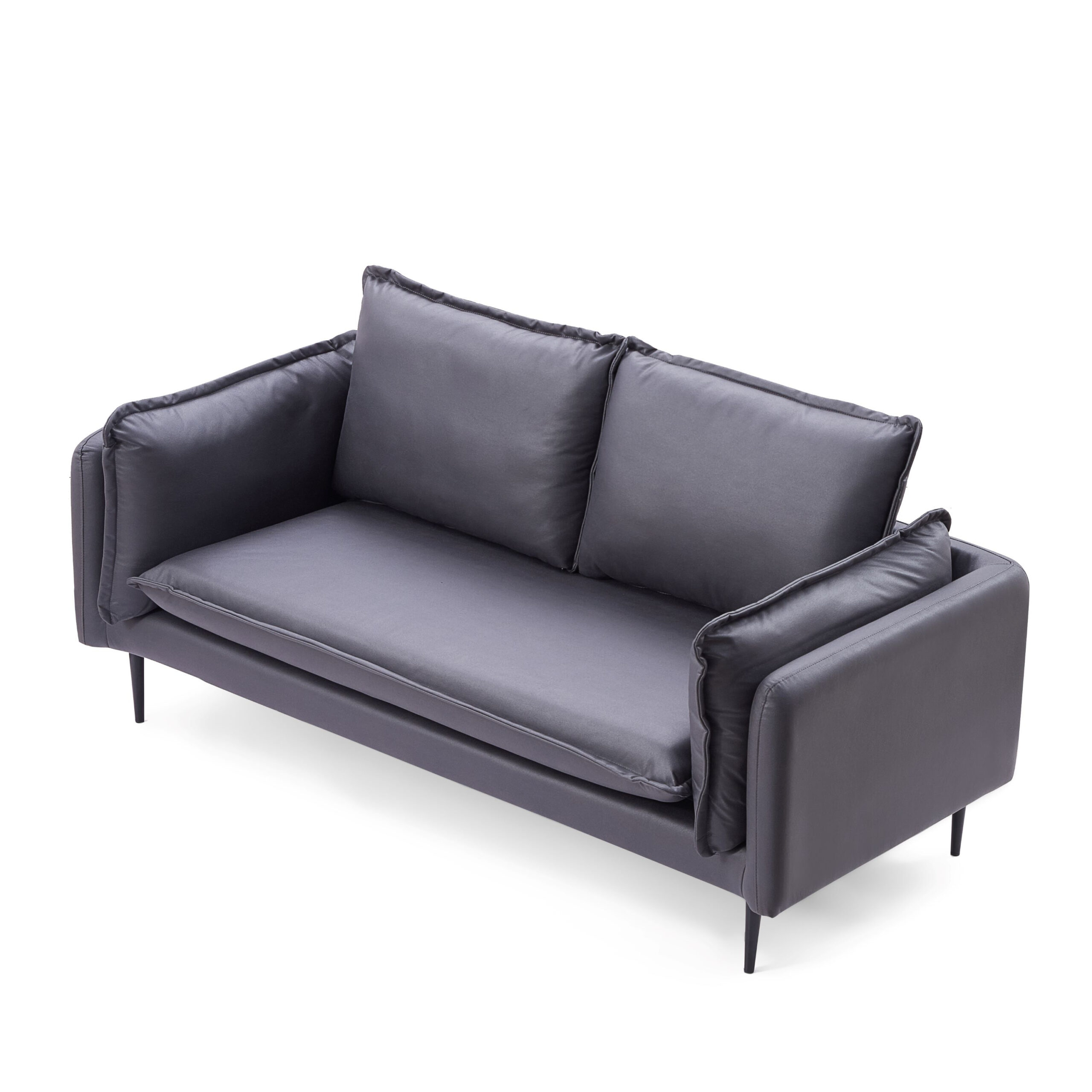 Adain 4-Seater Leathaire Sofa – Grey - Image 3