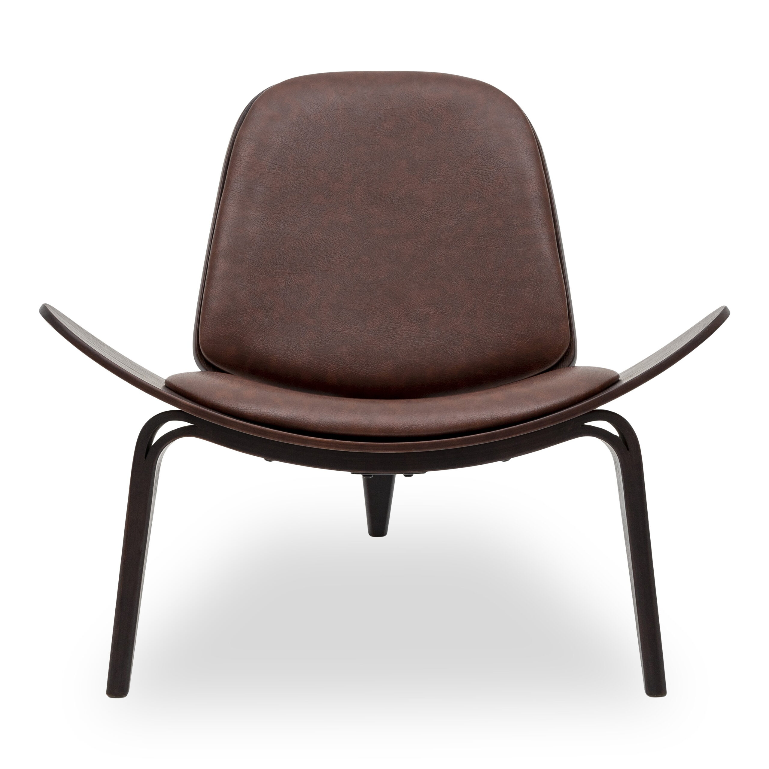 Tatum Walnut Veneer Accent Chair with PVC Upholstery - Image 11