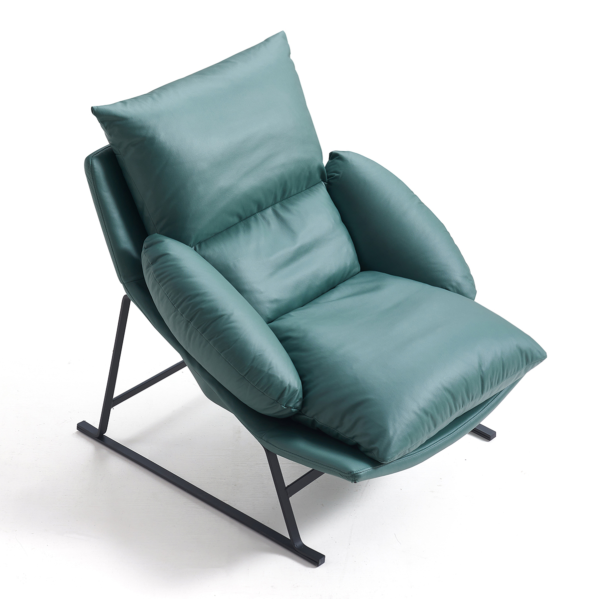 Whytlok Modern Green Leathaire Armchair - Image 3