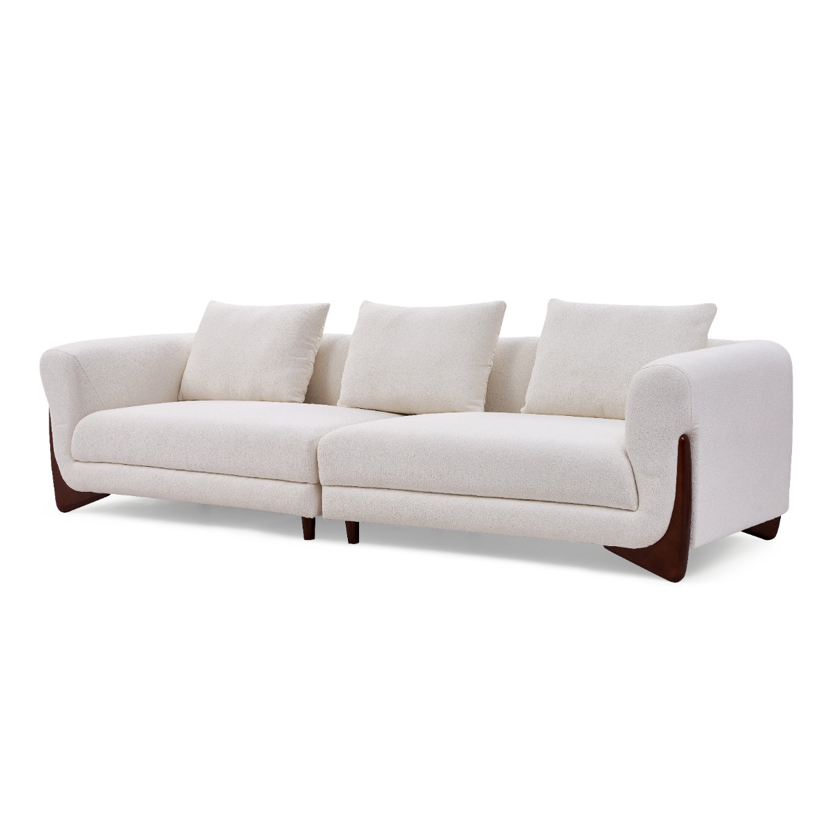 Gwenyth 4-Seater Sherpa Fabric Sofa - Image 2