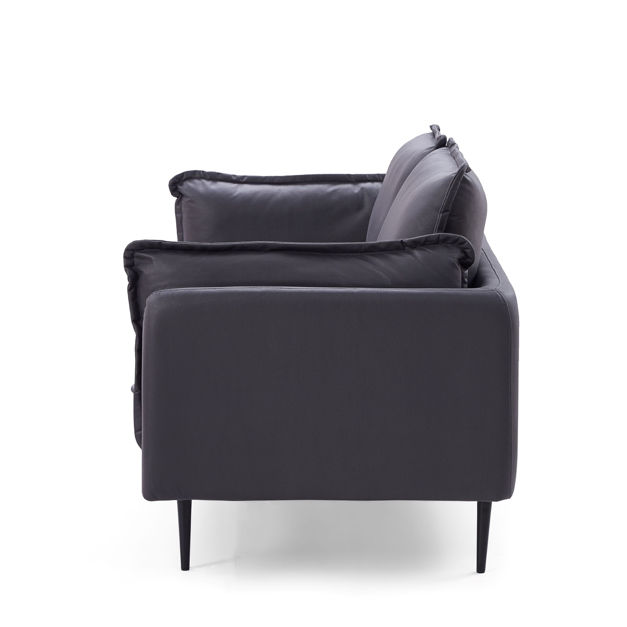 Adain 3-Seater Leathaire Sofa – Grey - Image 4