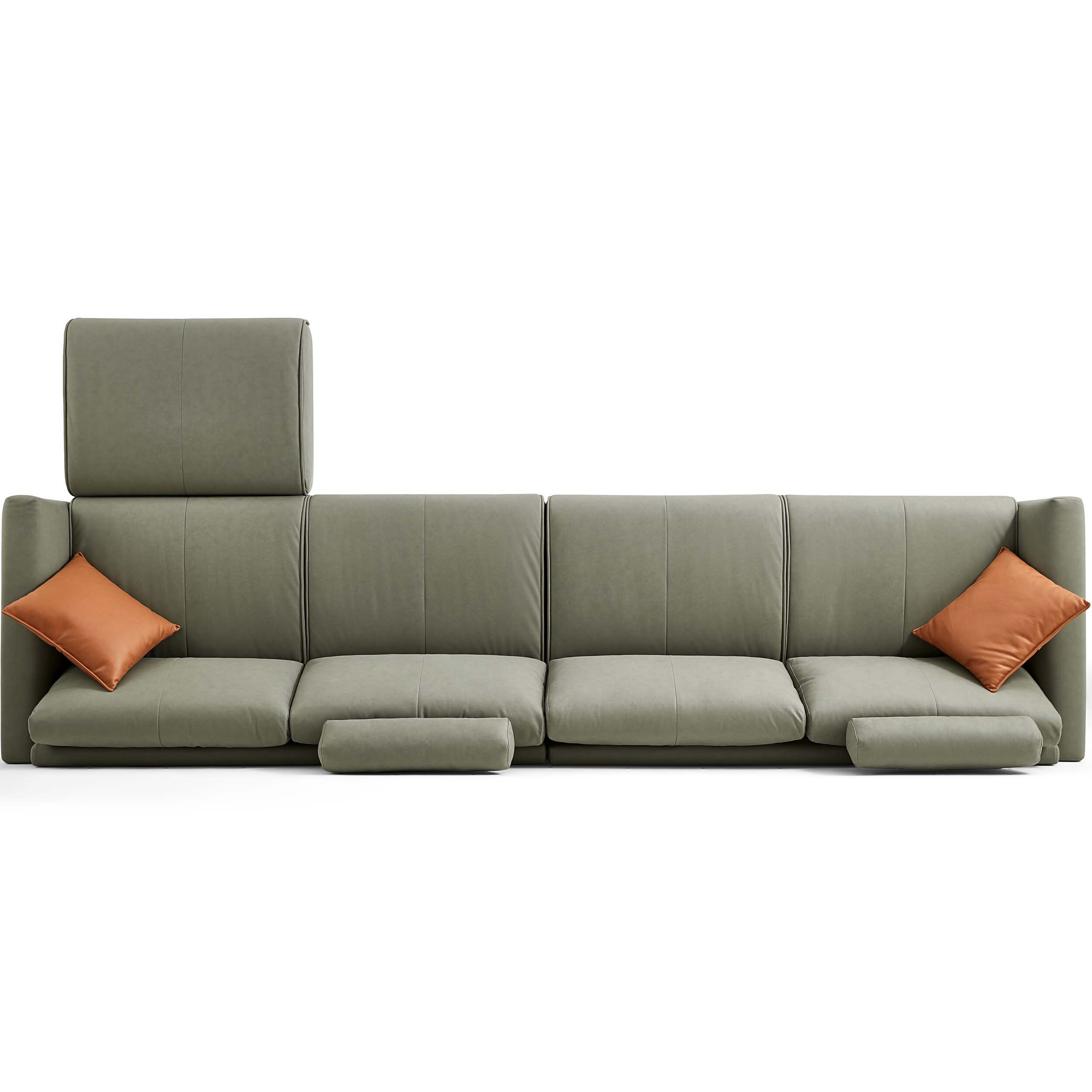 Kordale 5-Seater Leathaire Sofa with Ottoman - Image 7