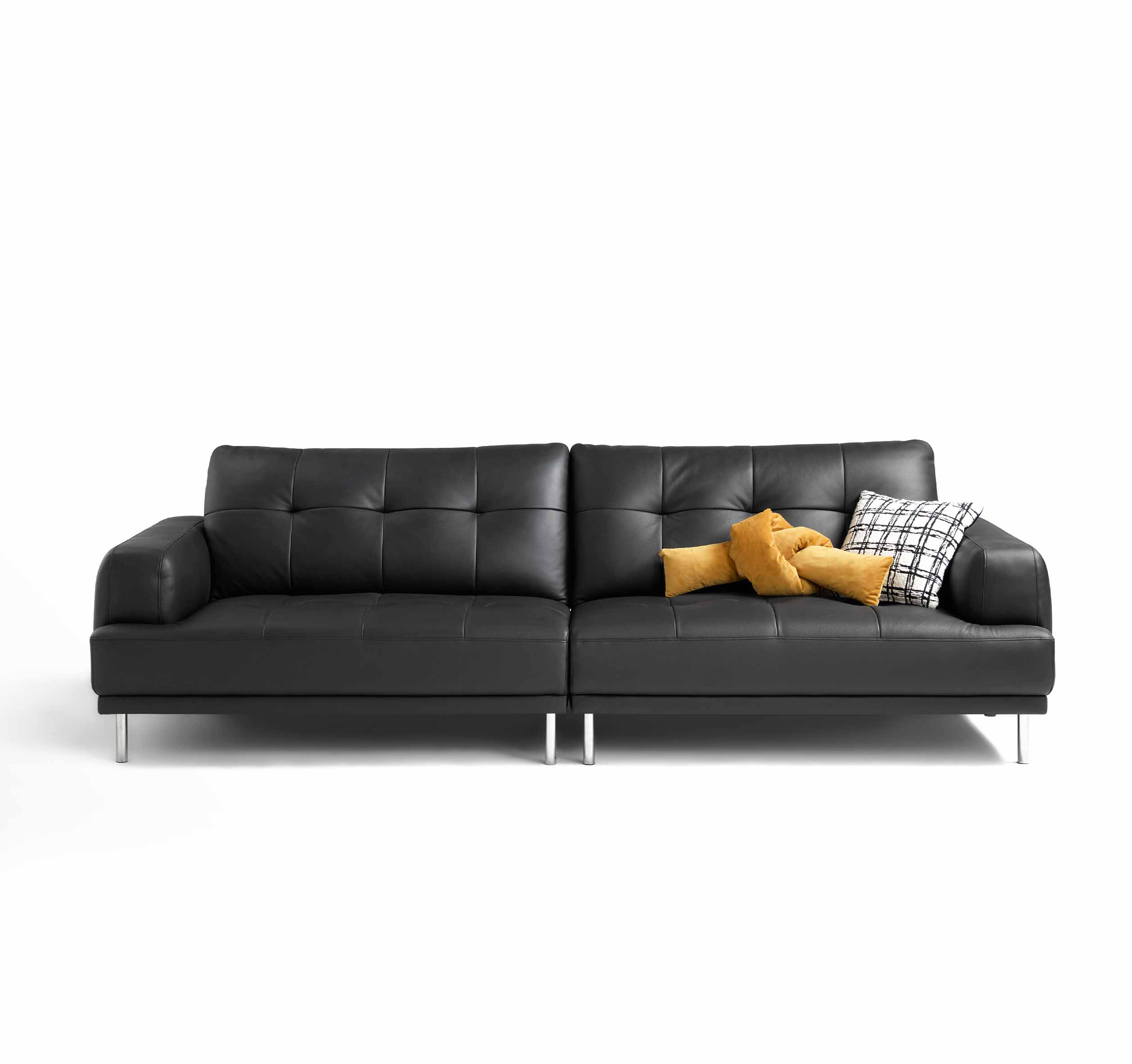Olcay Premium 4-Seater Genuine Leather Sofa - Image 4