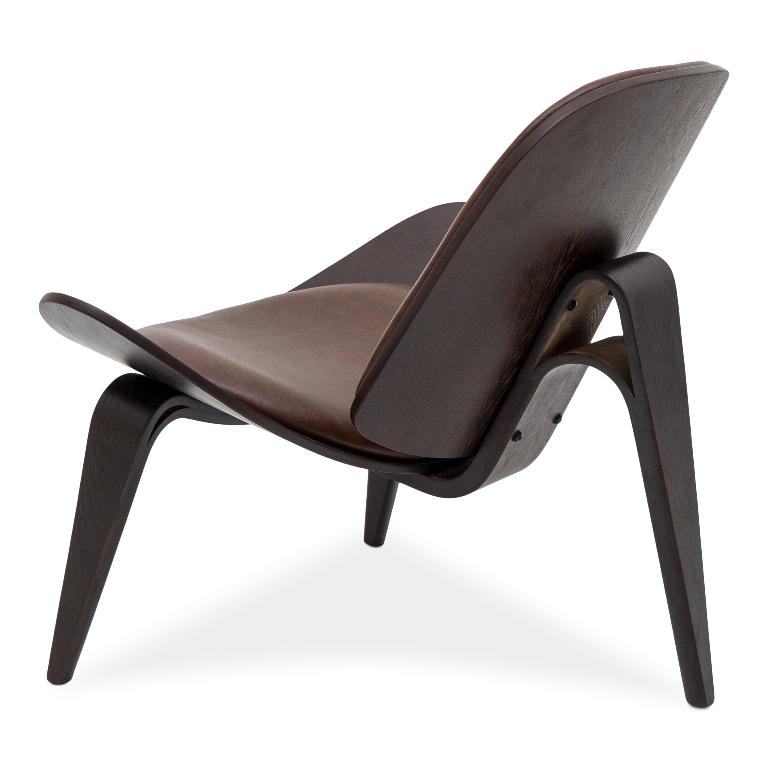 Tatum Walnut Veneer Accent Chair with PVC Upholstery - Image 5