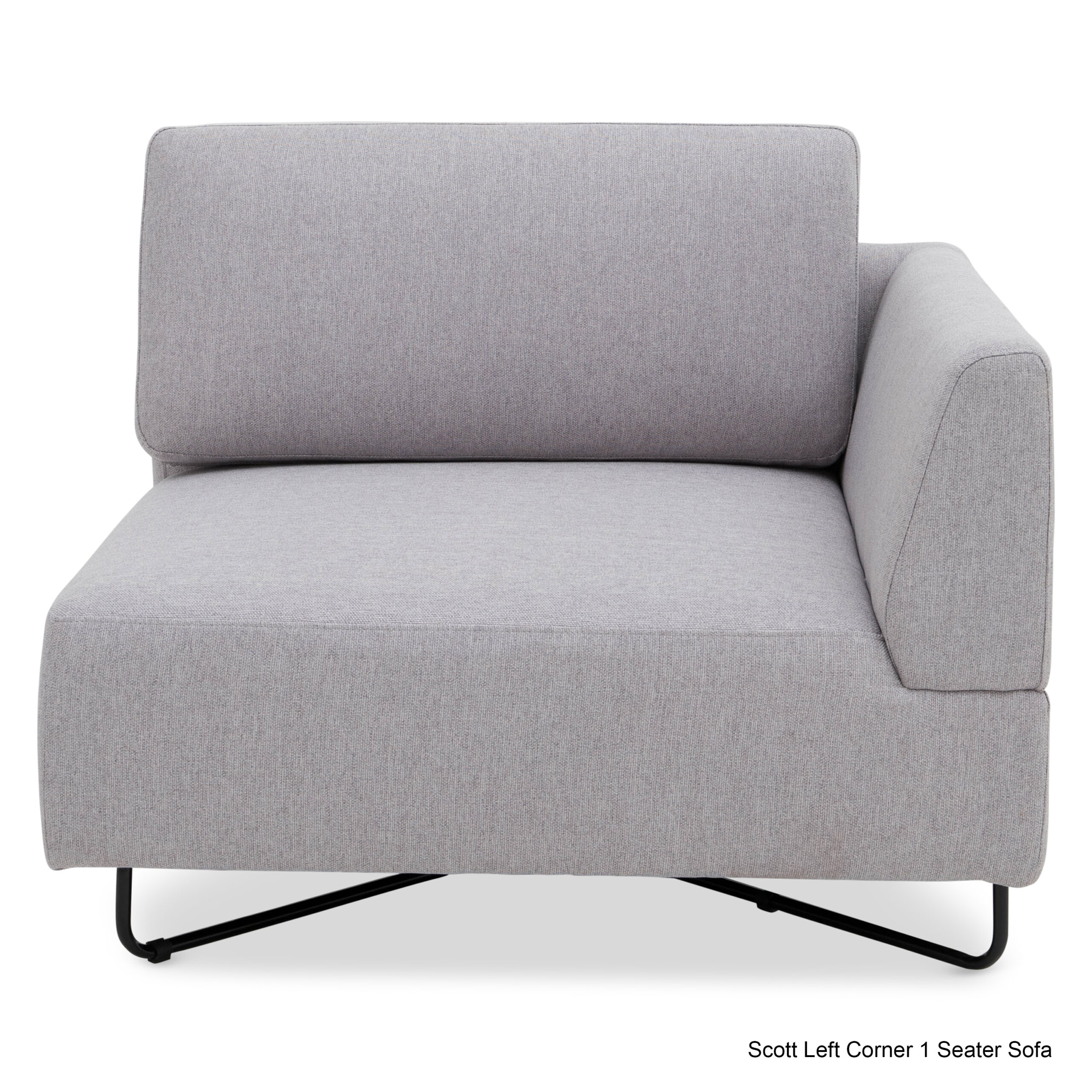 Scott 2-Seater Modular Sofa (Light Grey) - Image 5