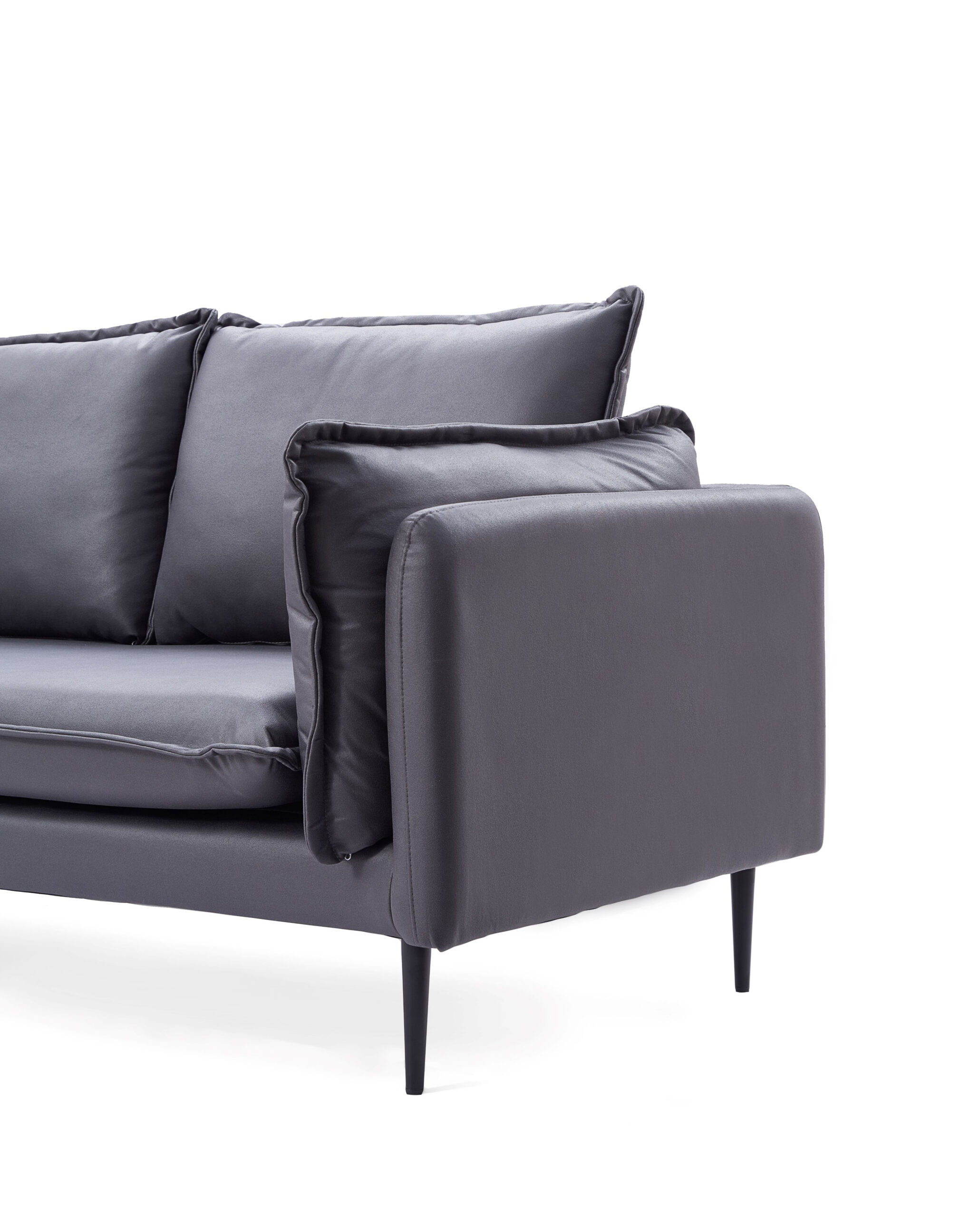 Adain 4-Seater Leathaire Sofa – Grey - Image 6