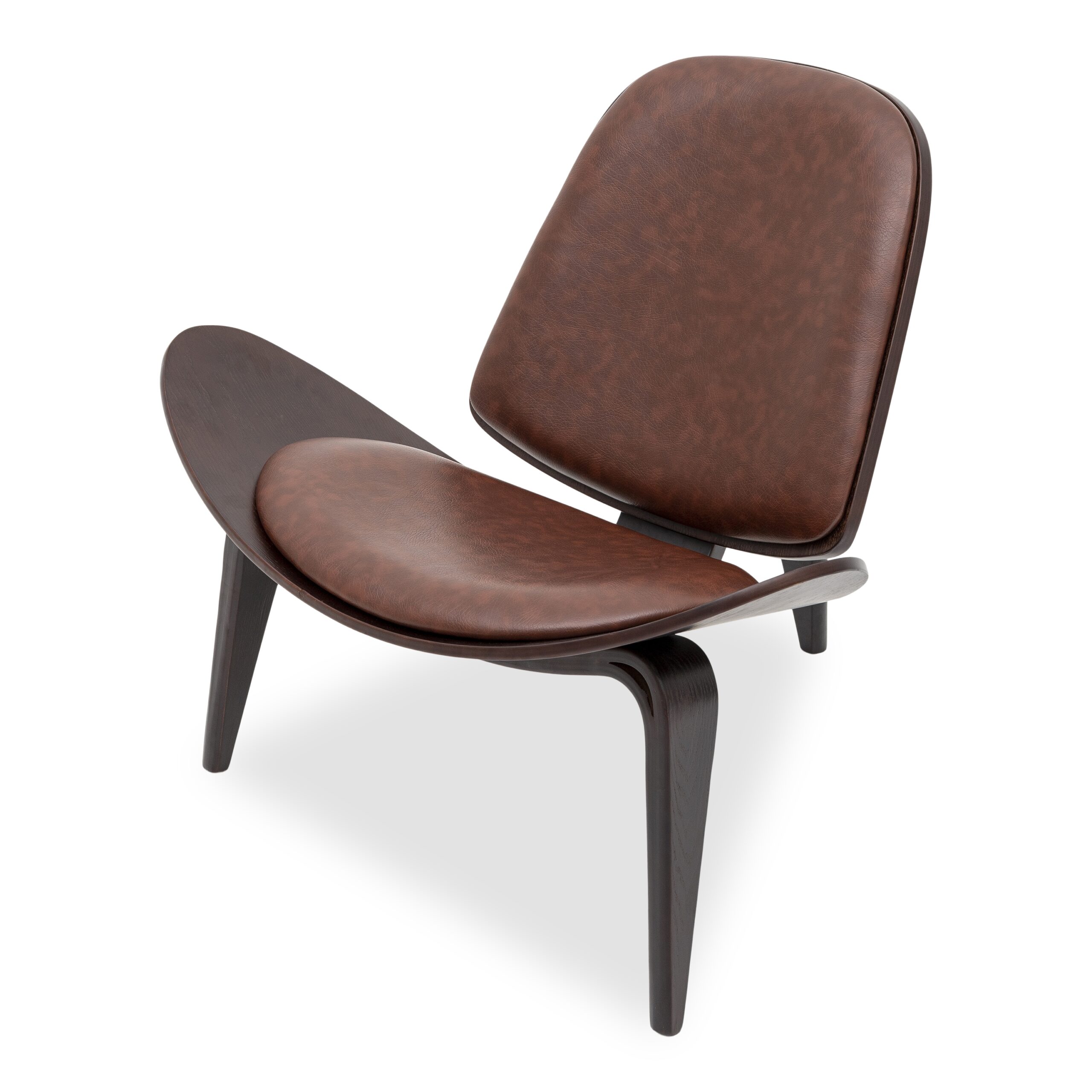 Tatum Walnut Veneer Accent Chair with PVC Upholstery - Image 6