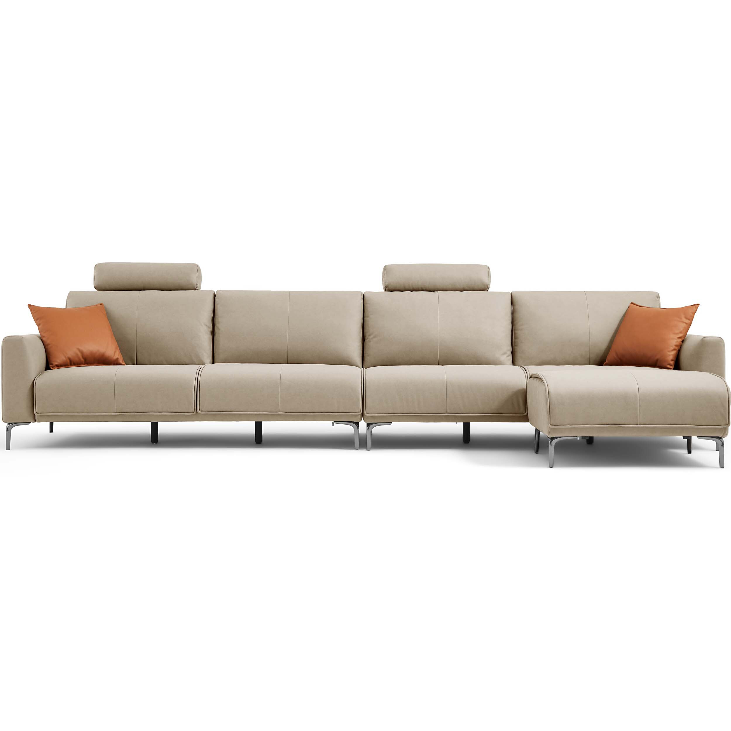 Kordale 5-Seater Leathaire Sofa with Ottoman - Image 4