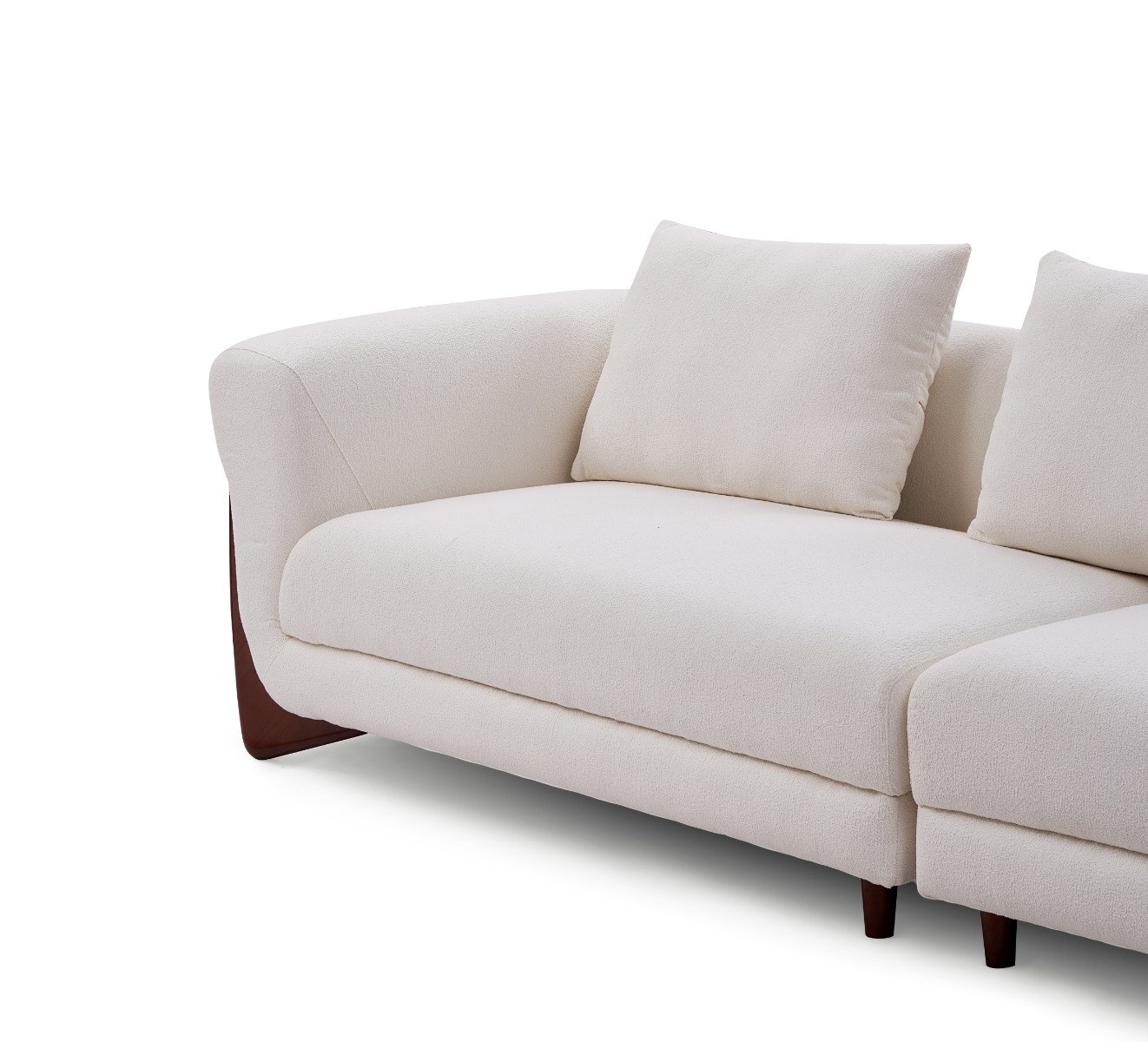 Gwenyth 4-Seater Sherpa Fabric Sofa - Image 6