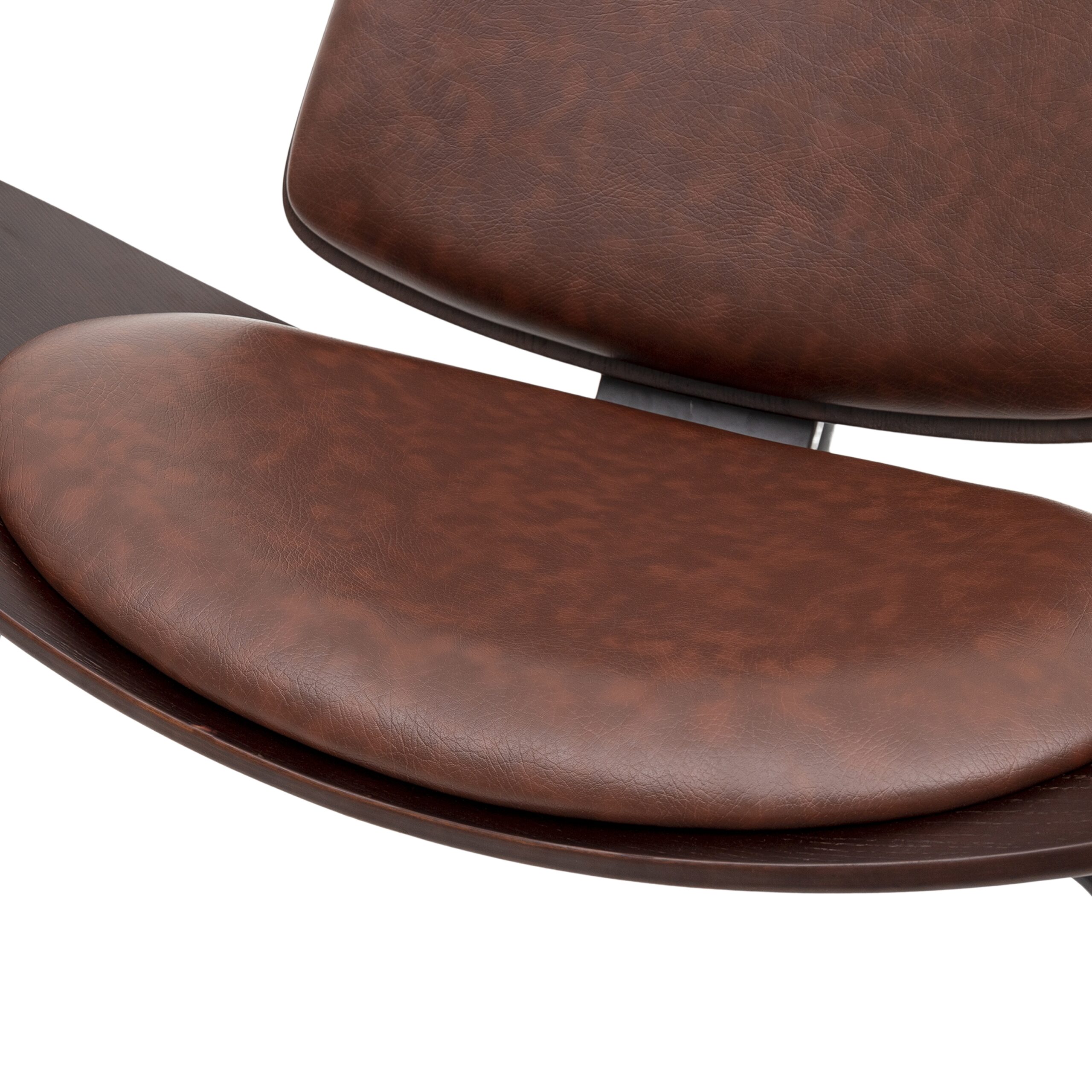 Tatum Walnut Veneer Accent Chair with PVC Upholstery - Image 9