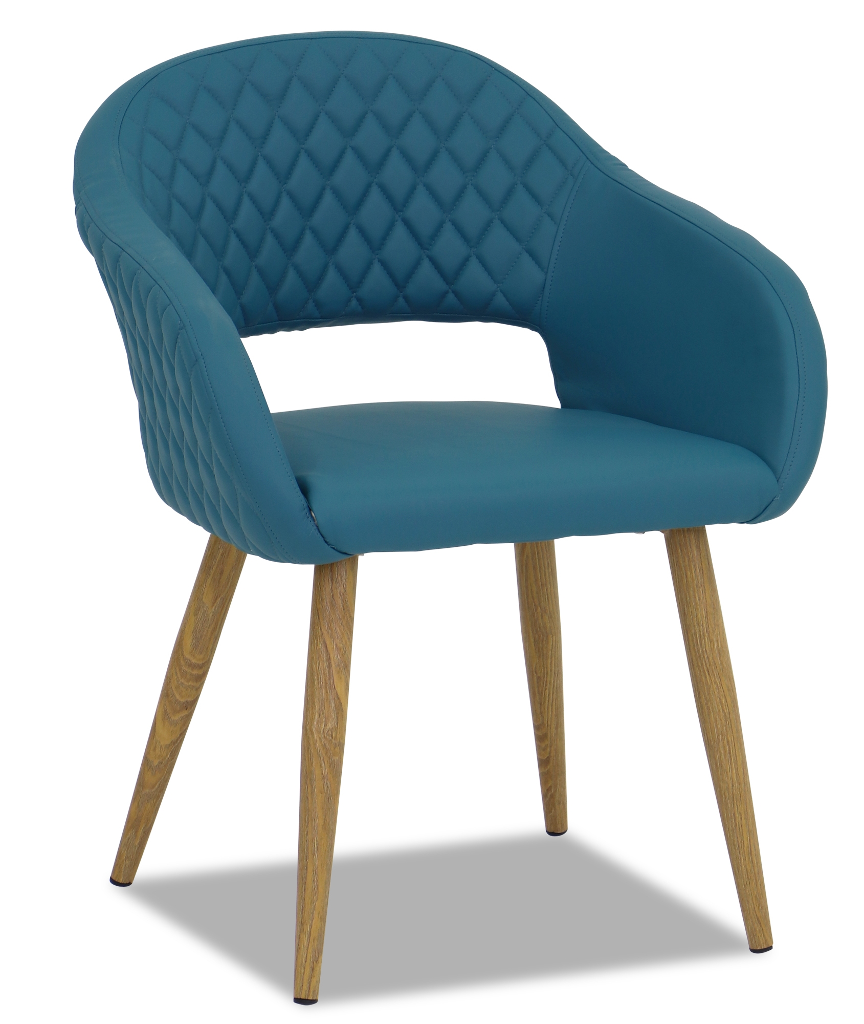 Kian Faux Leather Armchair – Teal - Image 2