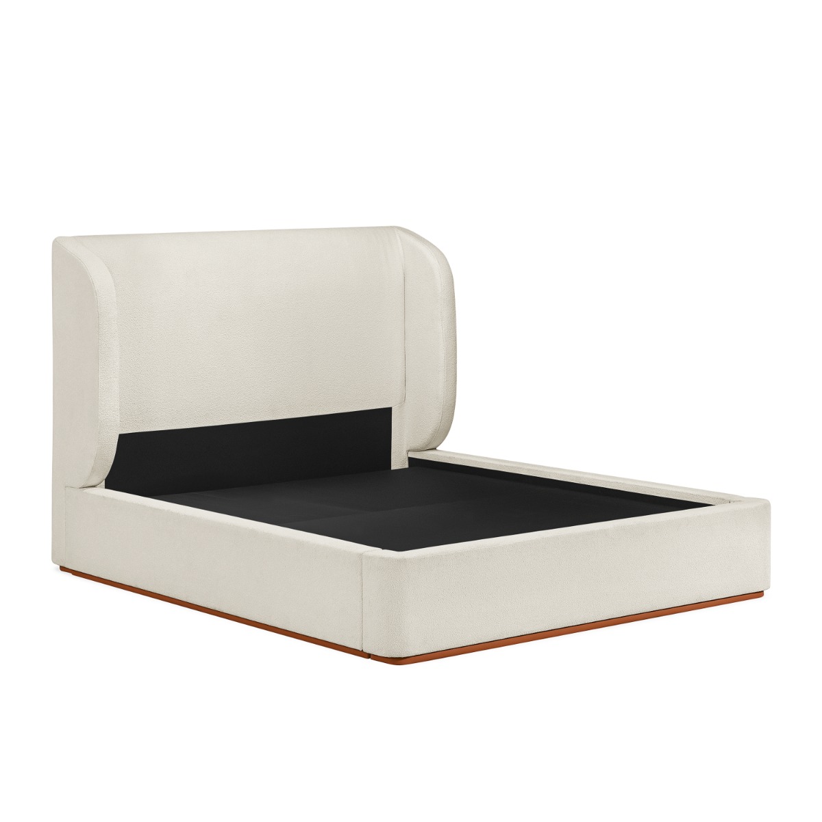 Rosaura Wabi-Sabi Boucle Fabric Bed Frame - Image 7