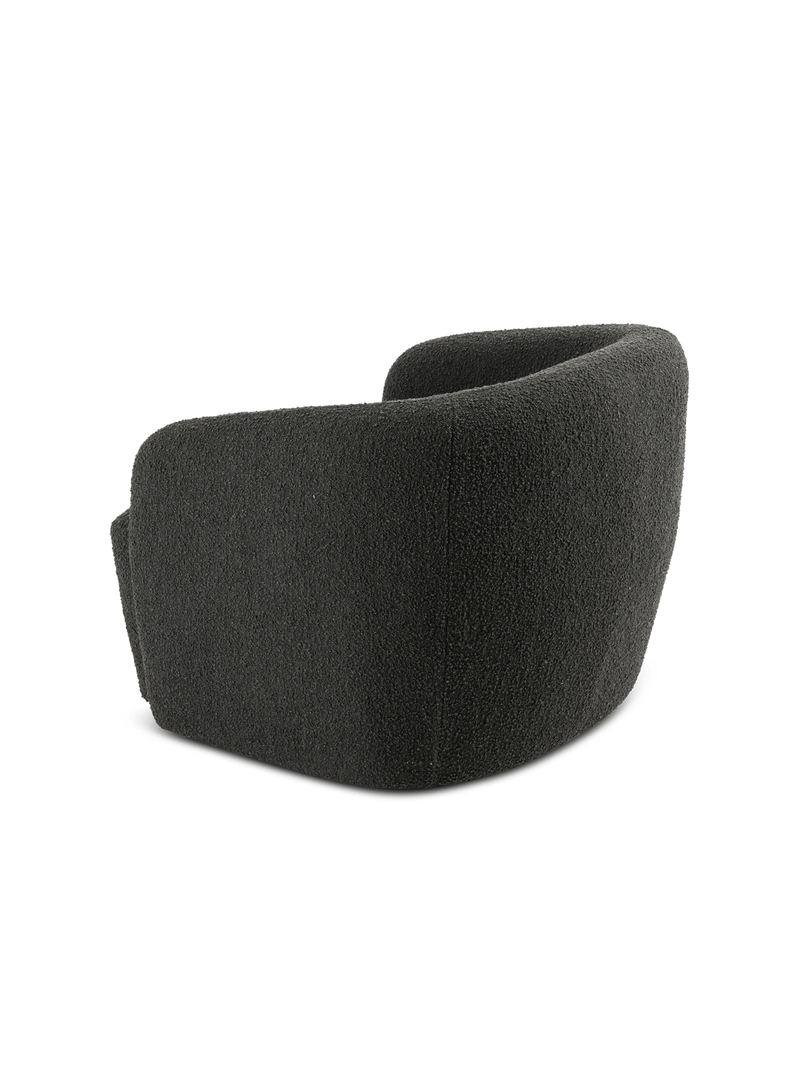 Elowen Curved Swivel Armchair – Boucle Fabric - Image 3