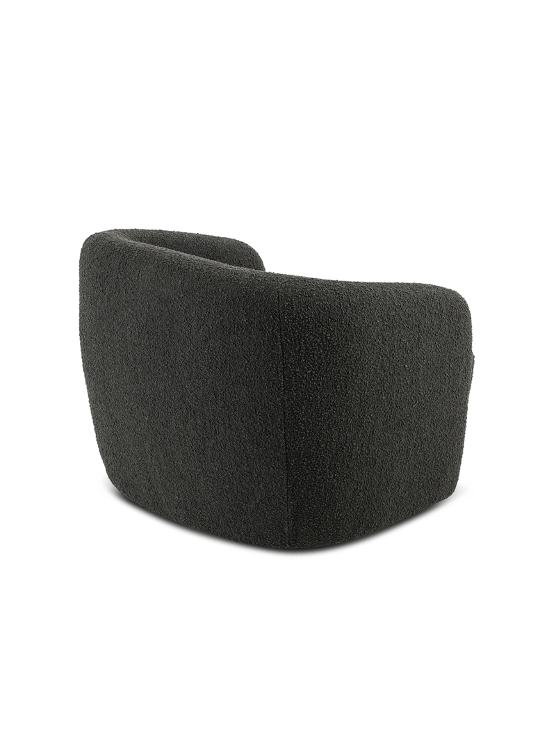 Elowen Curved Swivel Armchair – Boucle Fabric - Image 4