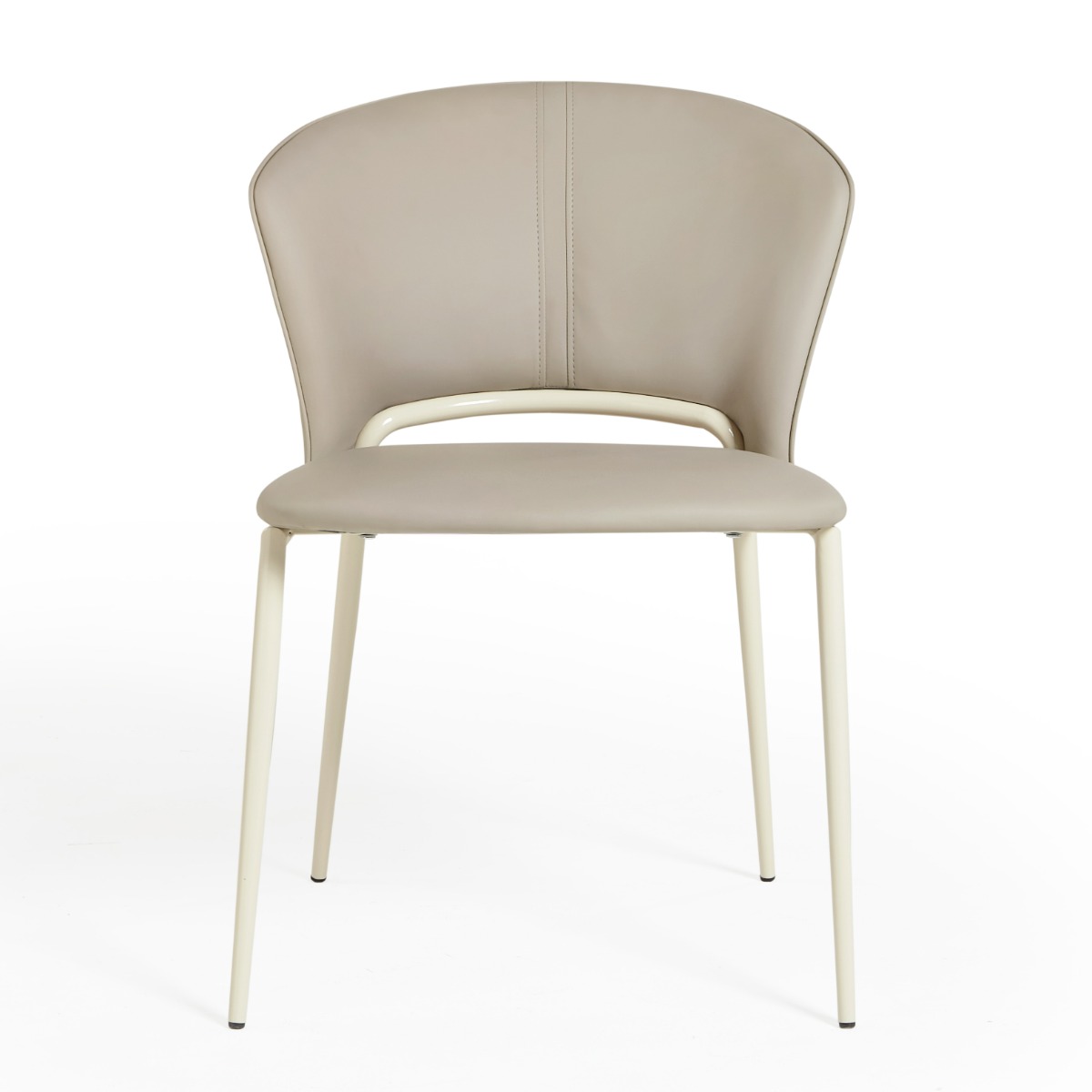 Anja Faux Leather Dining Chair – Taupe